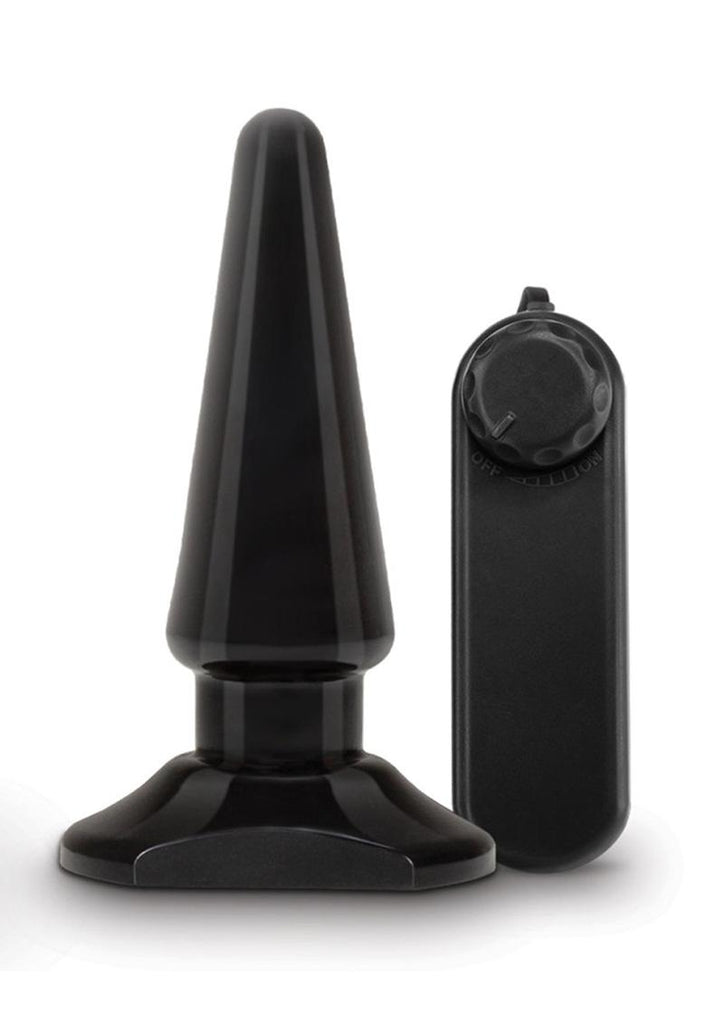 Anal Adventures Basic Vibrating Anal Pleaser with Remote Control - Black