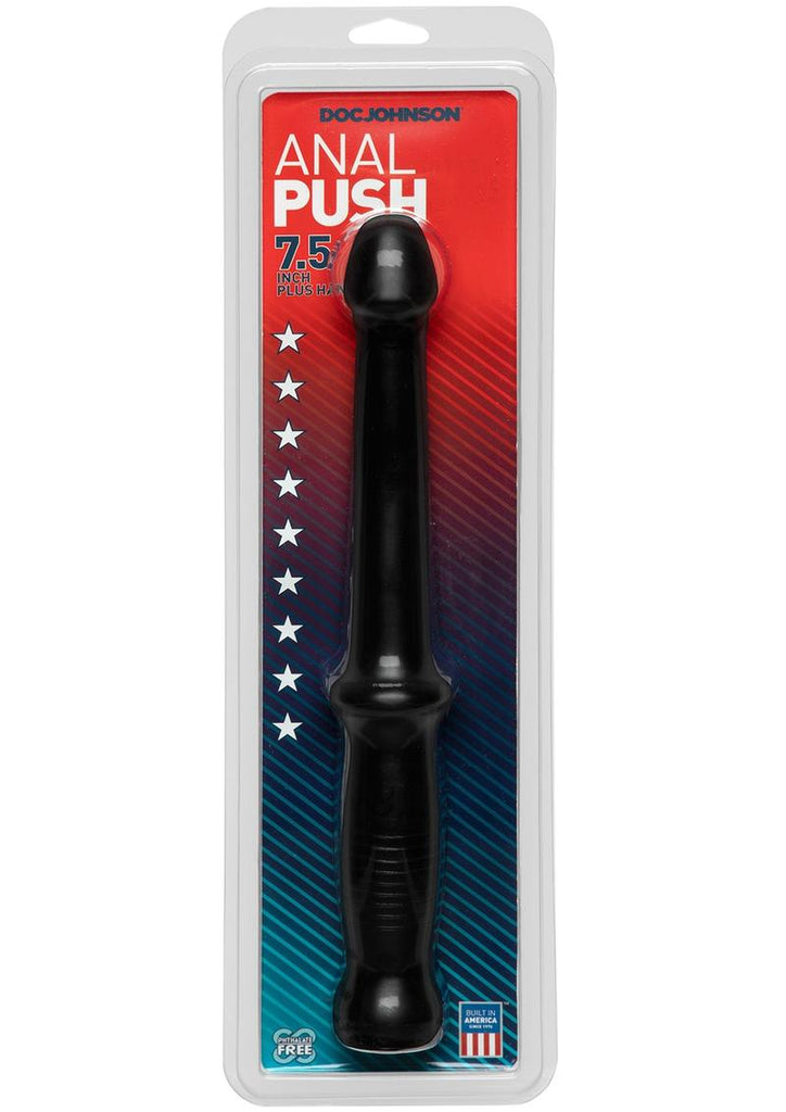 Anal Push Probe with Easy-Grip Handle - Black