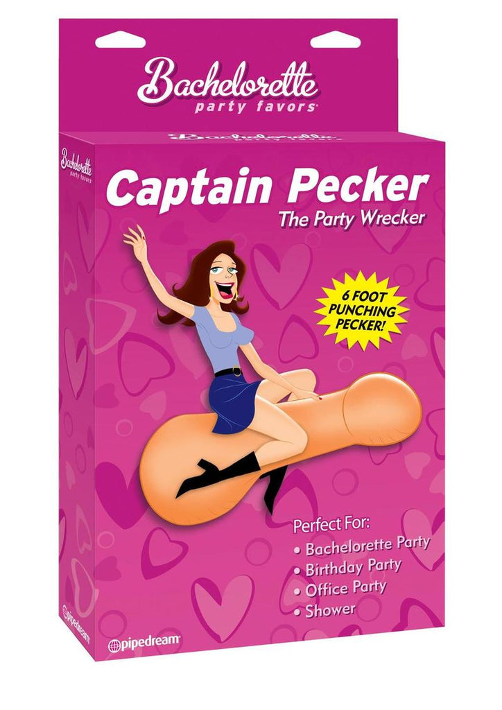 Bachelorette Party Favors Captain Pecker The Inflatable Party Pecker - Vanilla