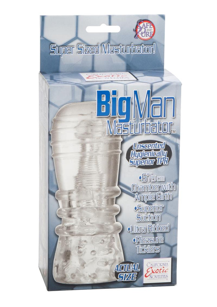 Big Man Ultra Ribbed Masturbator - Clear