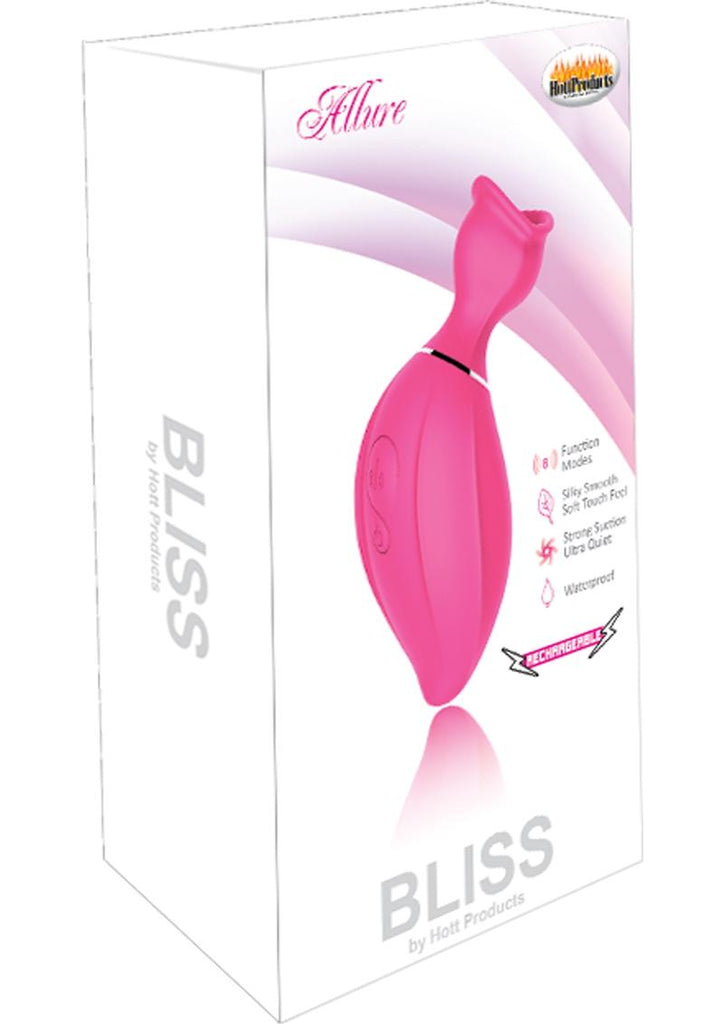 Bliss Allure Silicone Rechargeable Clitoral Suction Vibe Waterproof - Magenta/Pink