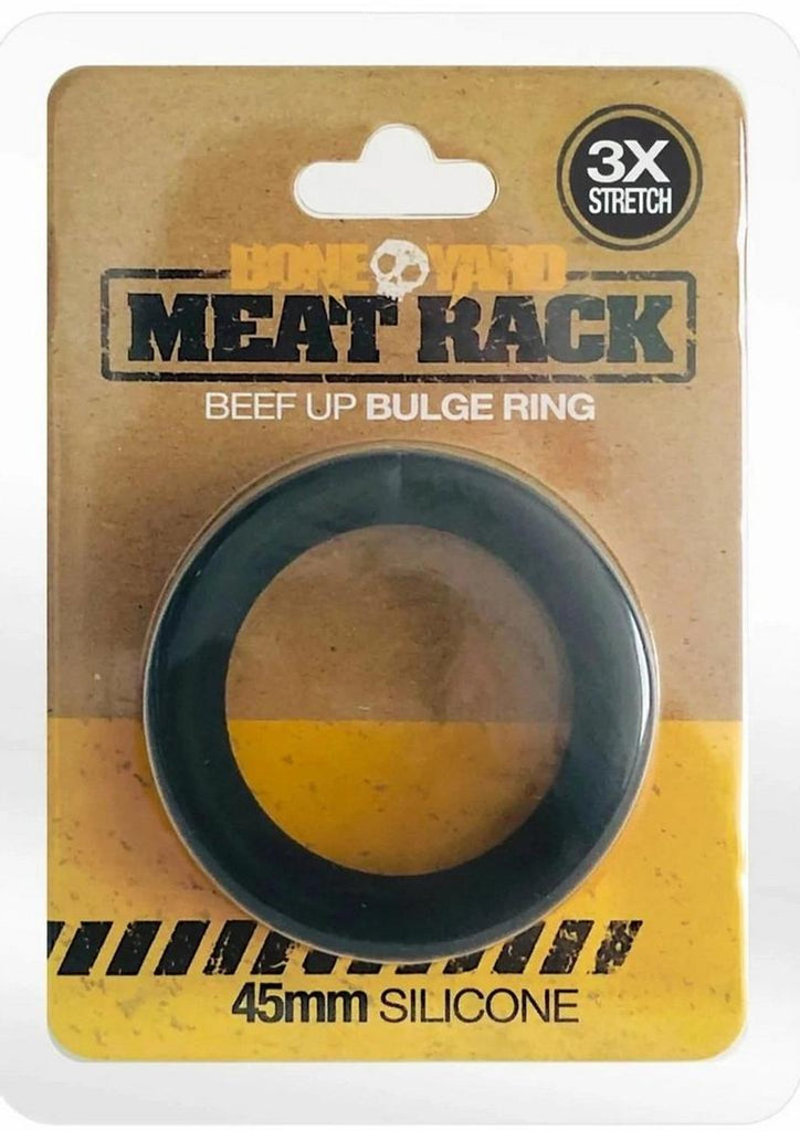 Boneyard Meat Rack Beef Up Bulge Ring 3x Stretch Silicone Cock Ring - Black/Blue