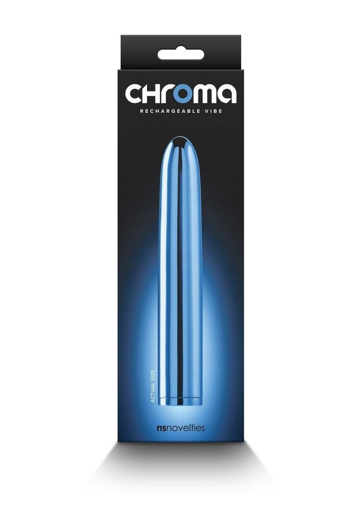 Chroma Classic Rechargeable Vibrator - Blue - 7in