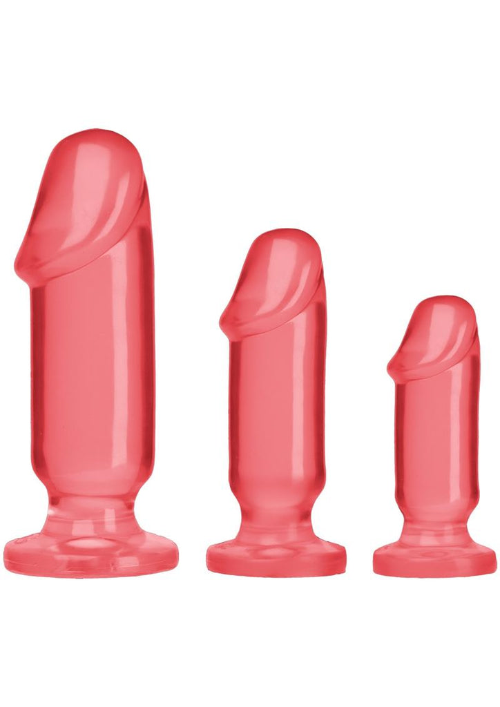 Crystal Jellies Anal Starter - Pink - 3 Piece Kit