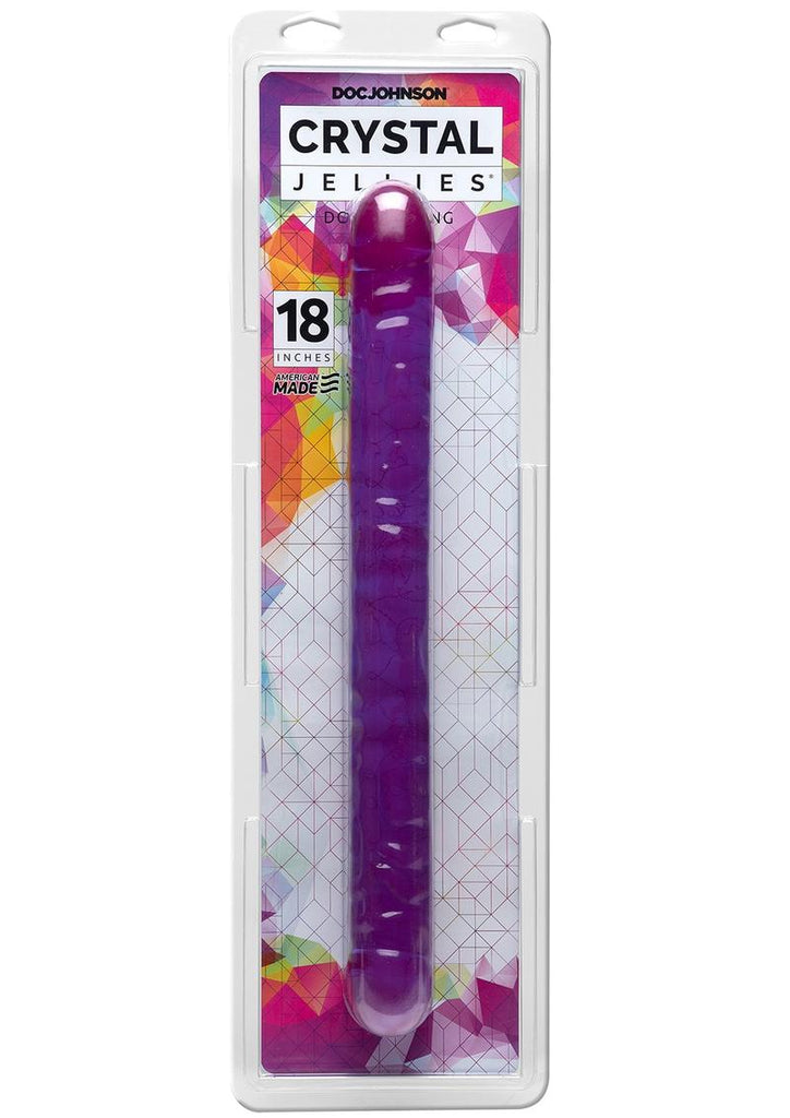 Crystal Jellies Double Dildo - Purple - 18in