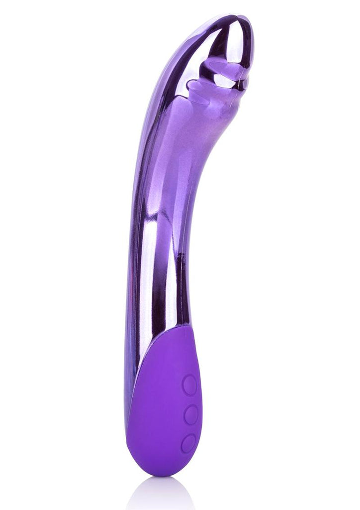 Dazzled Vibrance Led Lights USB Rechargeable Vibrator Waterproof Metallic - Purple - 5.5in