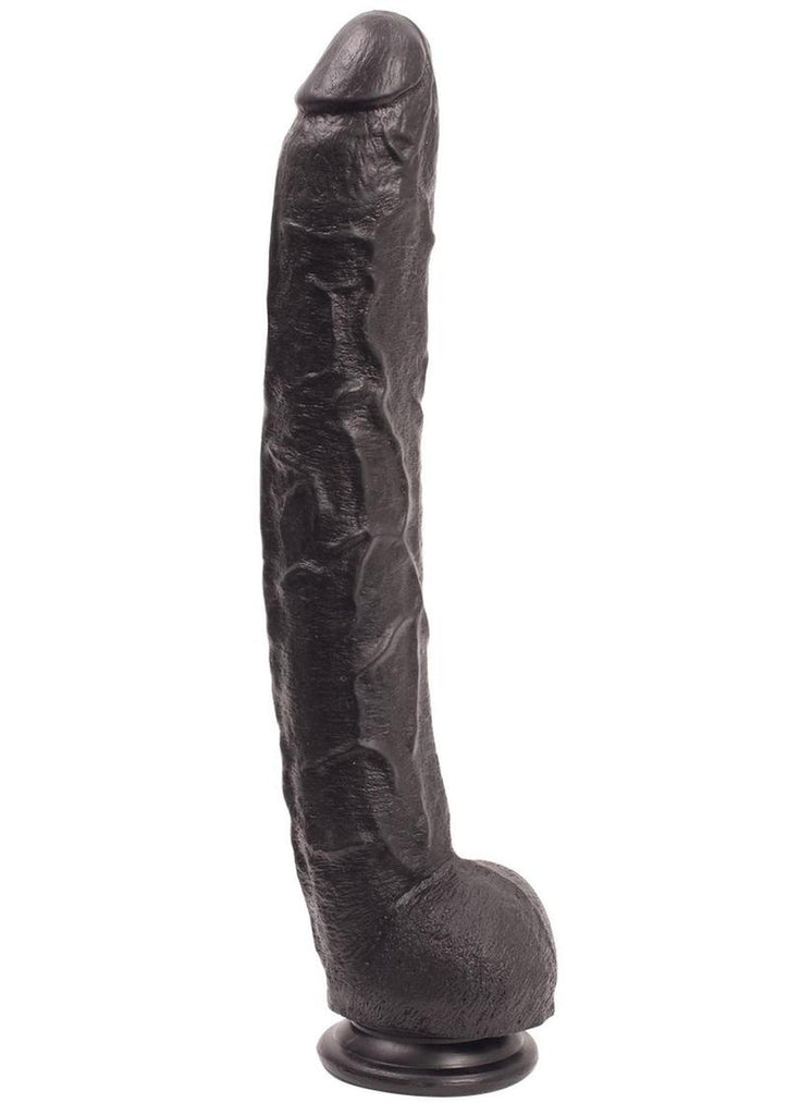 Dick Rambone Dildo - Black - 17in - Bulk