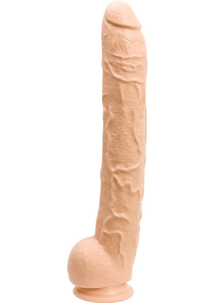 Dick Rambone Dildo - Vanilla/White - 17in - Bulk