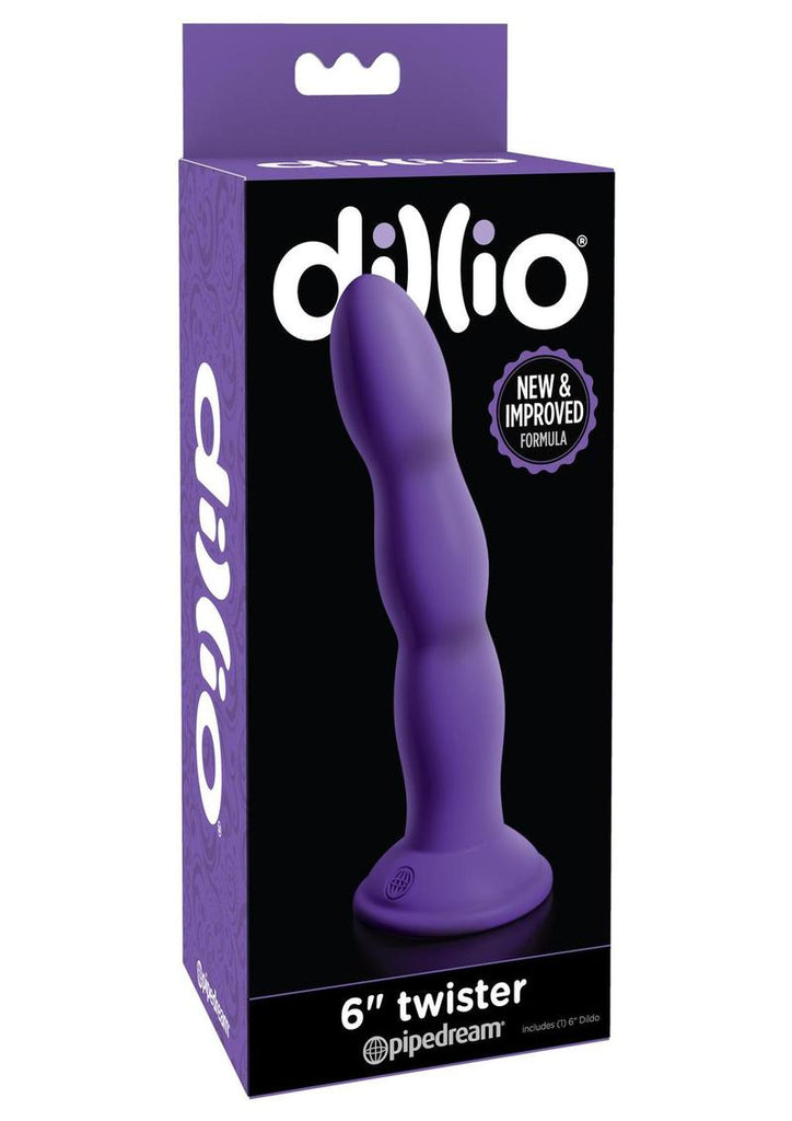 Dillio Twister Dildo - Purple - 6in