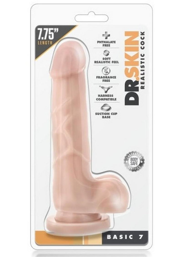 Dr. Skin Basic 7 Dildo - Flesh/Vanilla - 7in