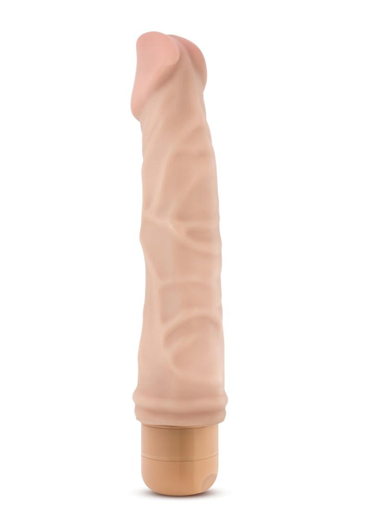 Dr. Skin Cock Vibe 6 Vibrating Dildo - Flesh/Vanilla - 8.75in