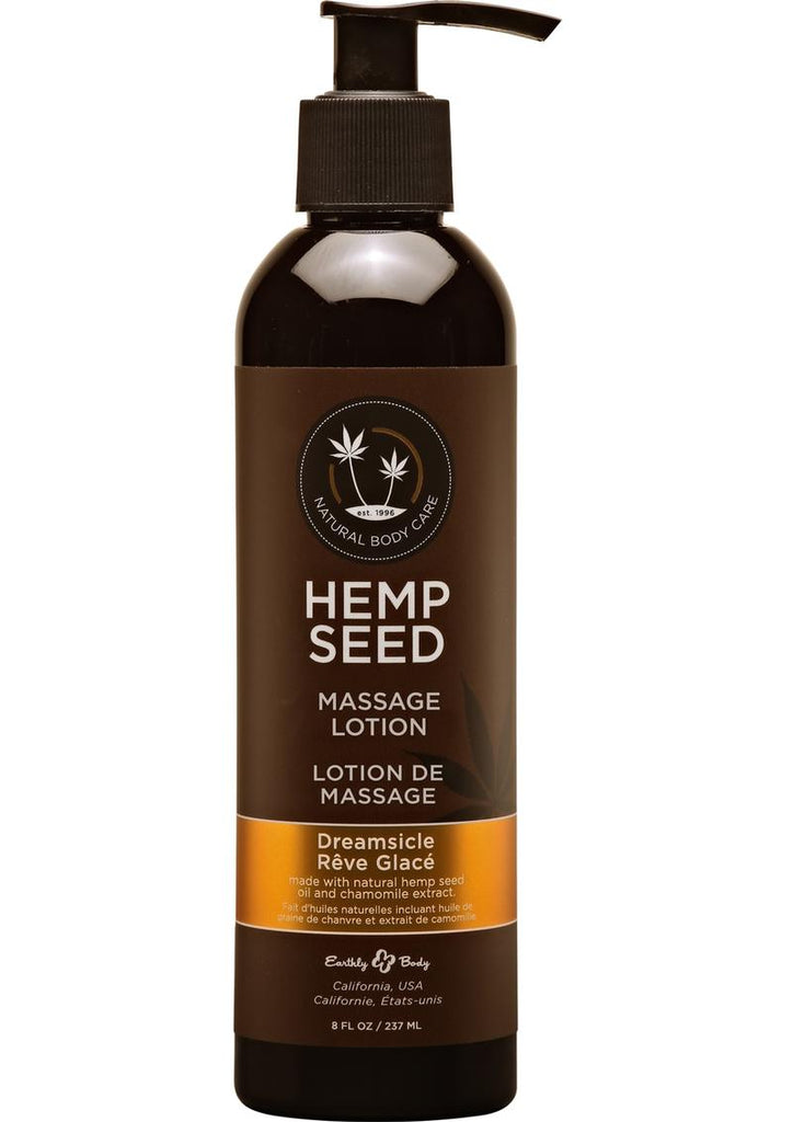 Earthly Body Hemp Seed Massage Lotion Dreamsicle - 8oz