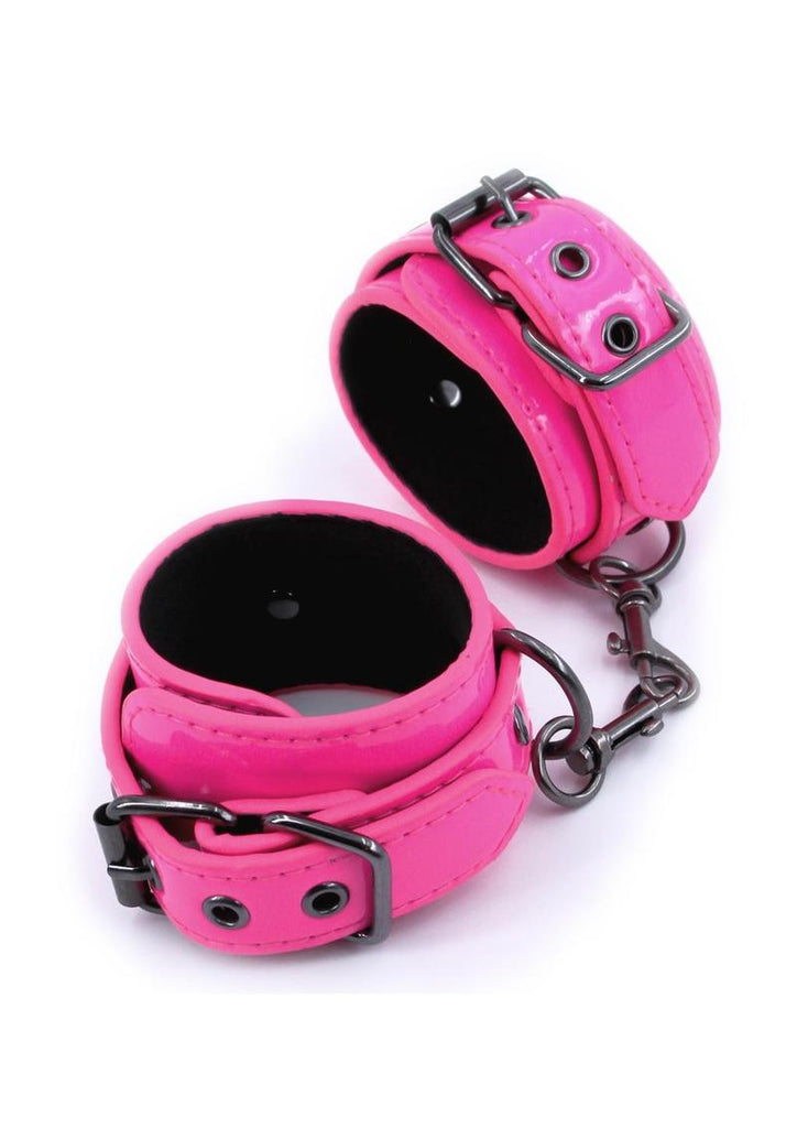 Electra Play Things Pu Leather Wrist Cuffs - Pink