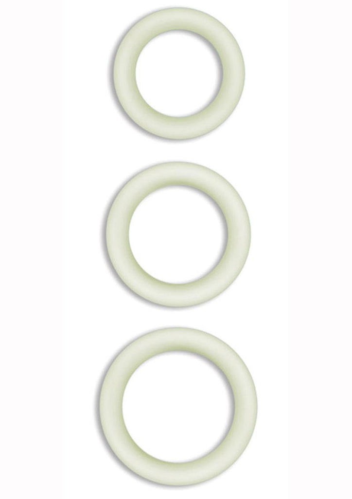 Firefly Halo Small Silicone Cock Ring - Clear/Glow In The Dark - Small