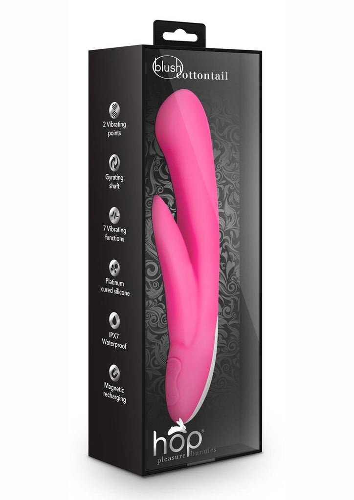 Hop Cottontail Plus Silicone Rechargeable Rabbit Vibrator - Hot Pink/Pink