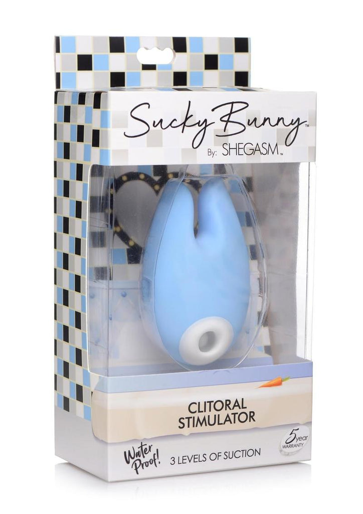 Inmi Shegasm Sucky Bunny 20x Rechargeable Silicone Clitoral Stimulator - Blue