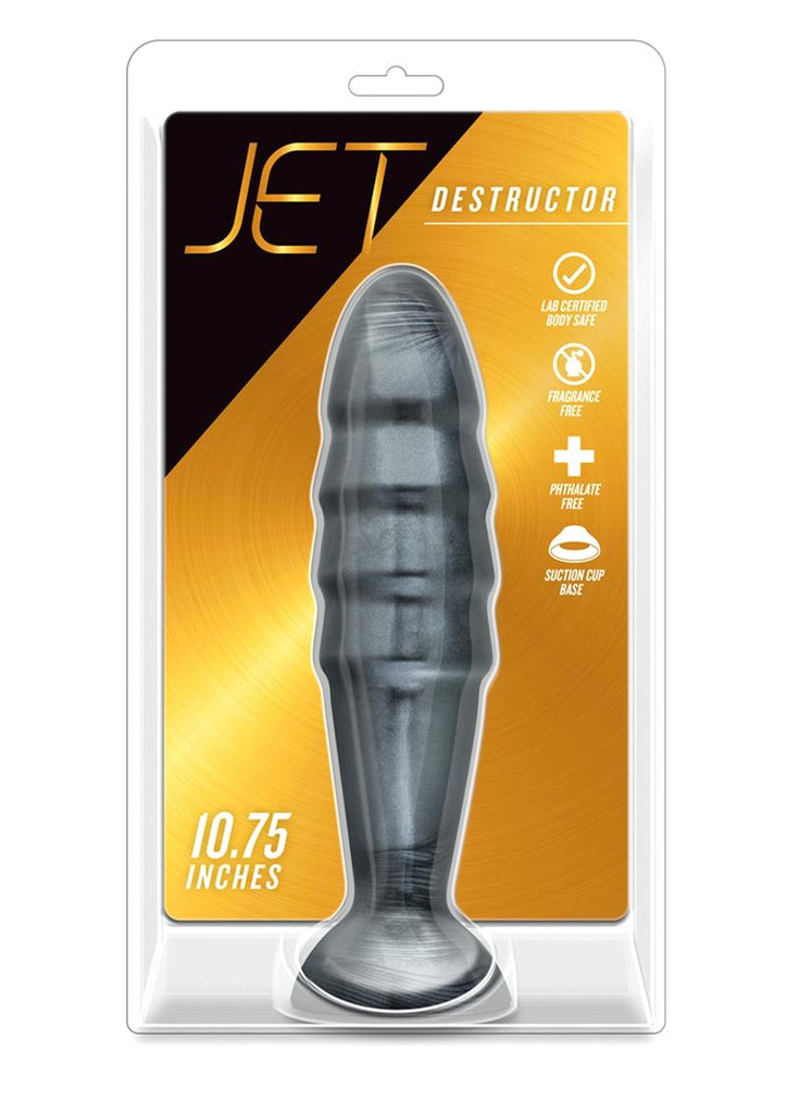 Jet Destructor Butt Plug - Carbon Metallic - Black