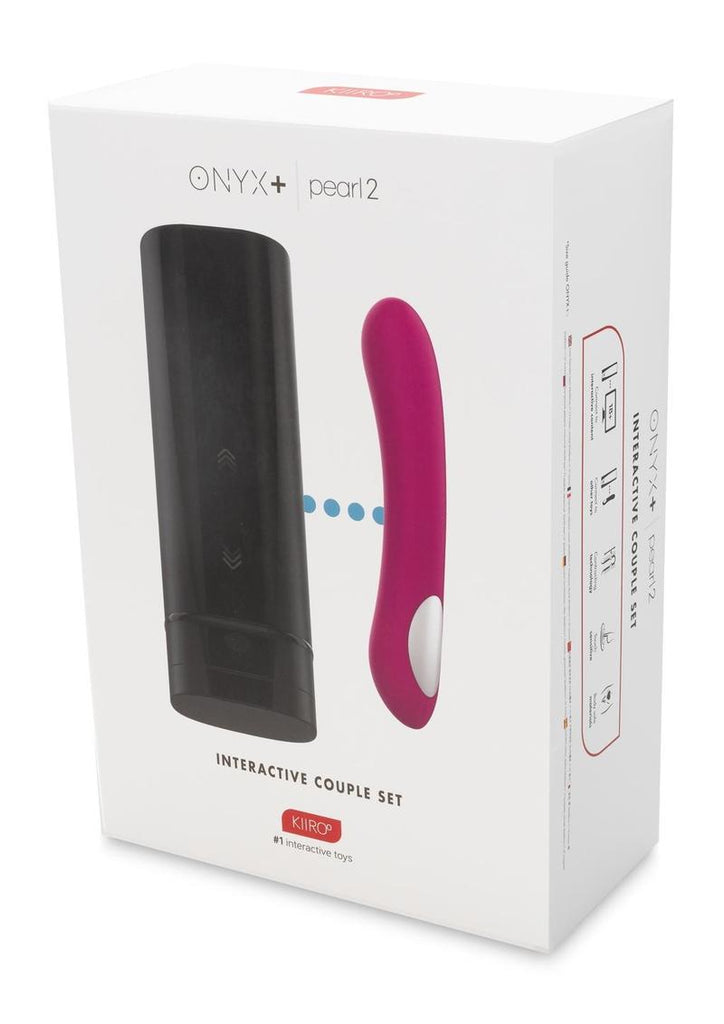 Kiiroo Onyx+ and Pearl2 Couple Set Masturbator and Vibrator - Purple