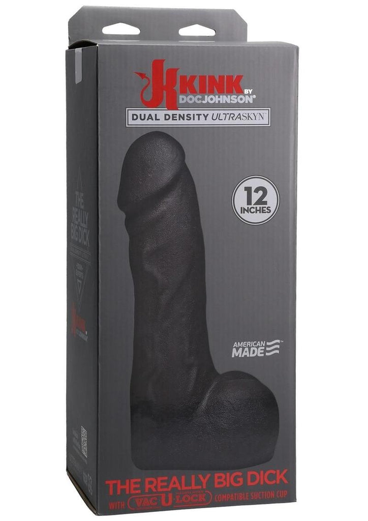 Kink The Really Big Dick Dildo - Black - 12in