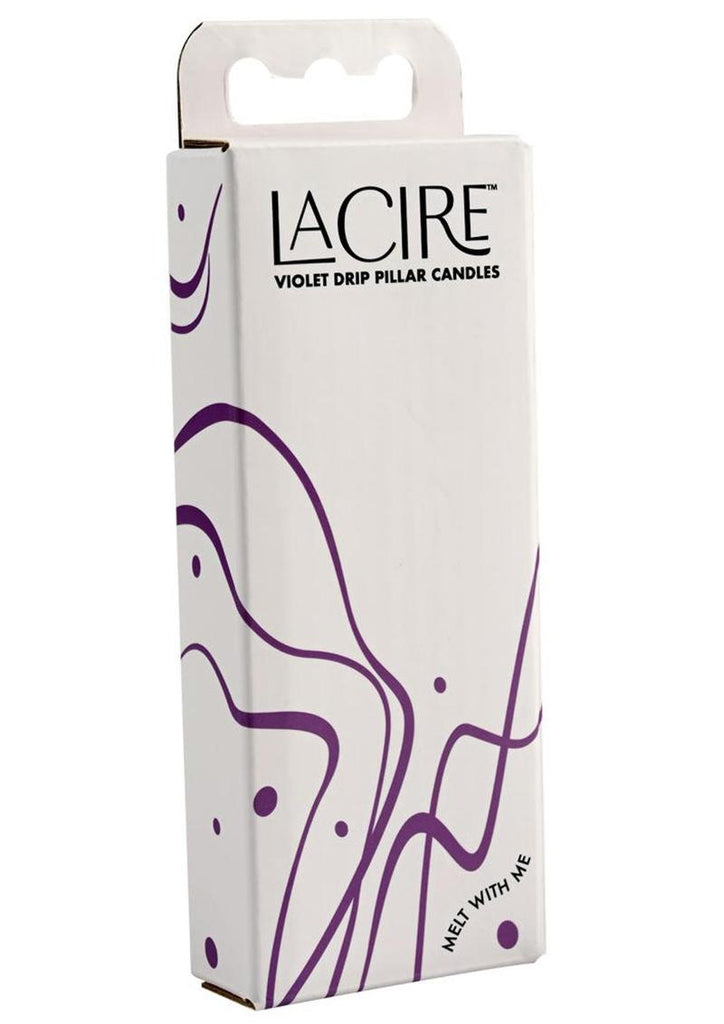 Lacire Drip Pillar Candles - Purple