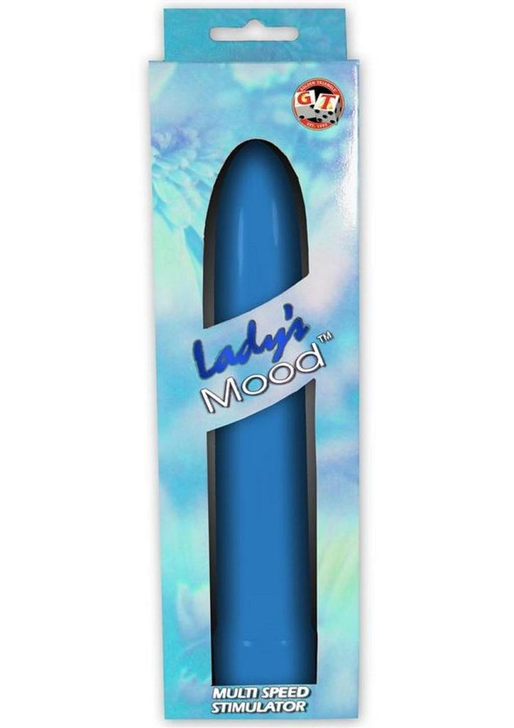 Lady's Mood Plastic Vibrator - Blue