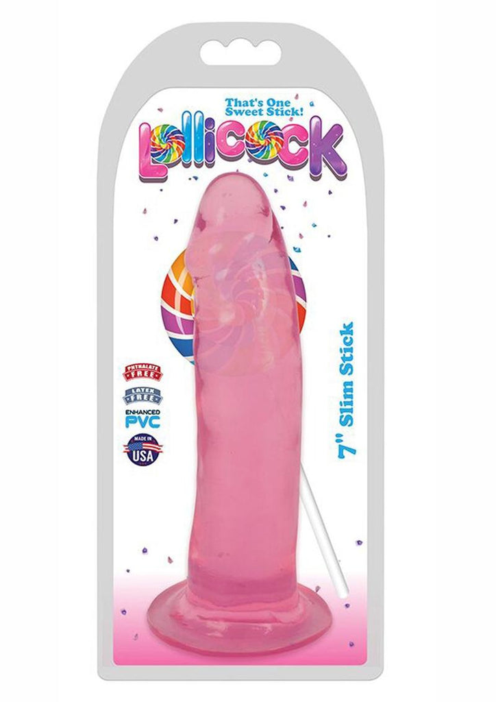 Lillicock Slim Stick Dildo - Cherry Ice/Red - 7in