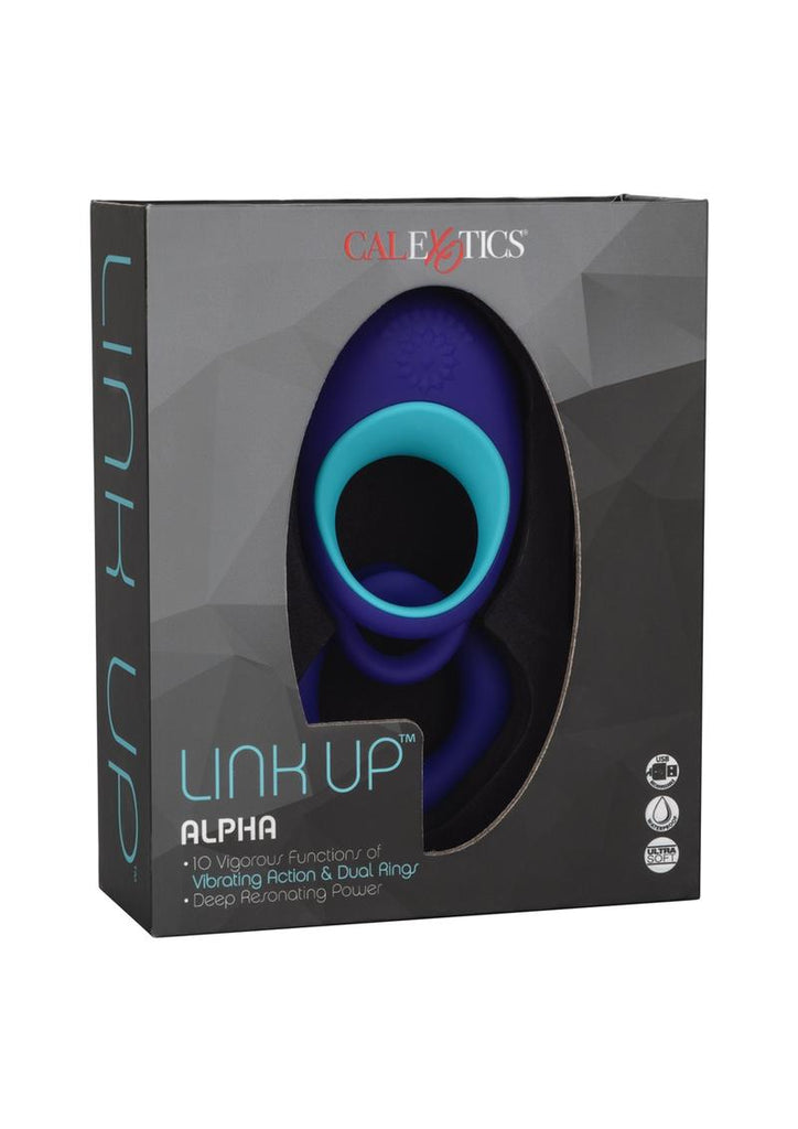 Link Up Alpha Silicone Rechargeable Ring - Blue/Purple