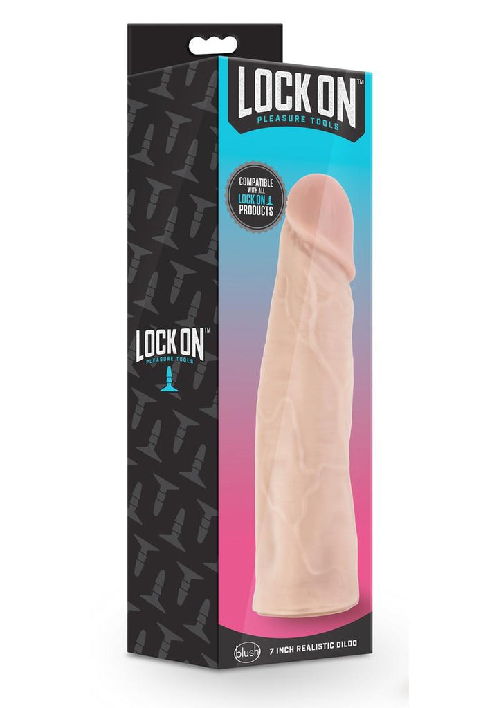 Lock On Realistic Lock On Dildo - Flesh/Vanilla - 7in