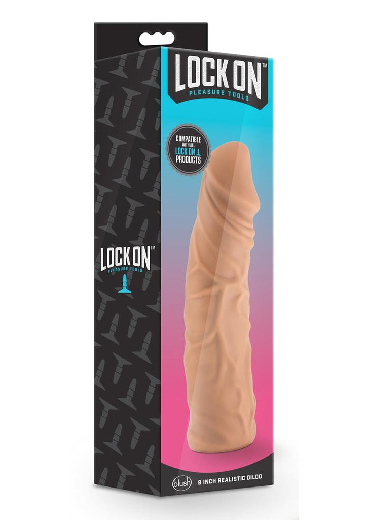 Lock On Realistic Lock On Dildo - Caramel/Flesh - 8in