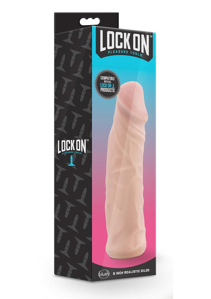 Lock On Realistic Lock On Dildo - Flesh/Vanilla - 8in