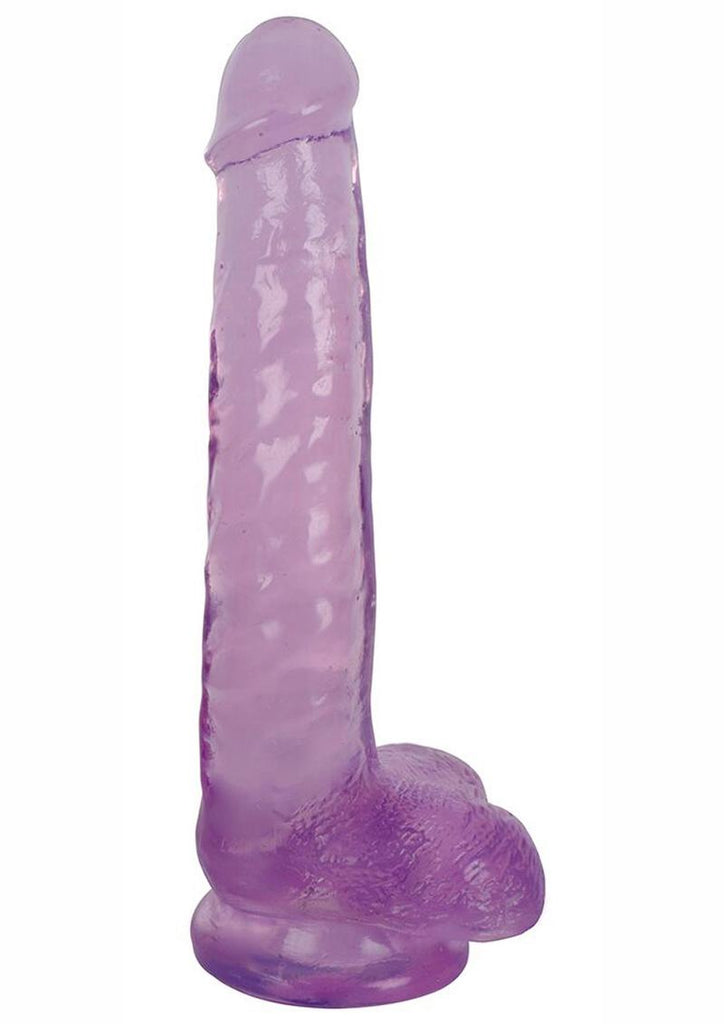 Lollicock Slim Stick Dildo with Balls - Grape Ice - 8in