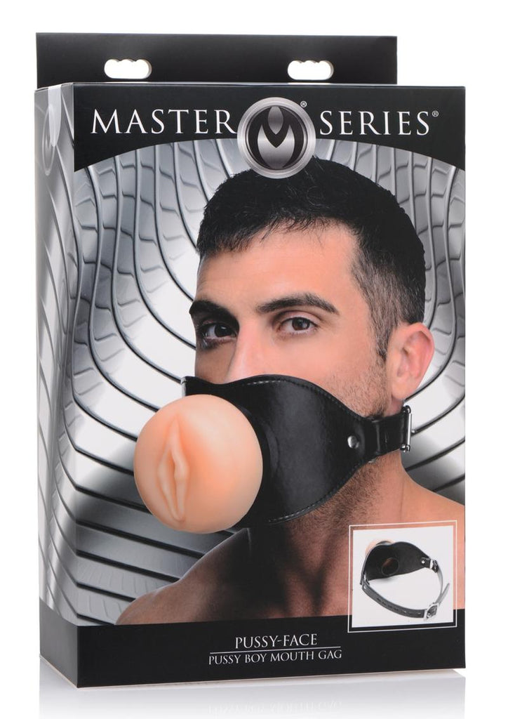 Master Series Pussy Face Oral Sex Mouth Gag - Flesh