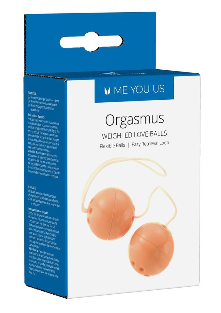 ME YOU US Orgasmus Love Balls Ben Wa Kegel Balls - Flesh/Vanilla