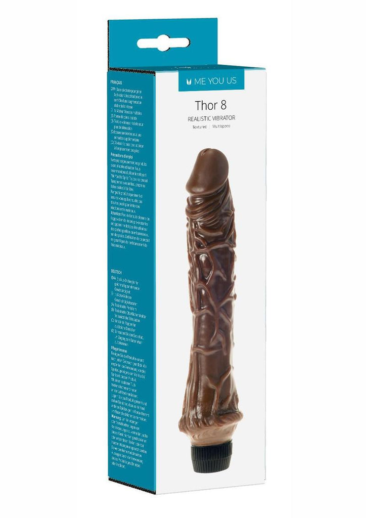 ME YOU US Thor 8 Realistic Vibrator - Chocolate - 8in