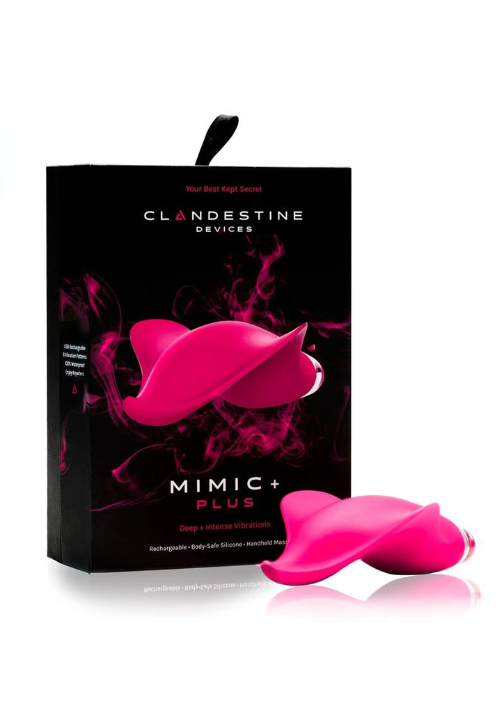 Mimic Plus USB Magnetic Rechargeable Silicone Handheld Massager Waterproof - Magenta/Pink