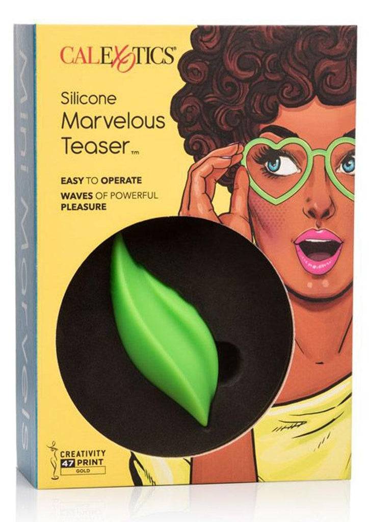 Mini Marvels Marvelous Teaser Silicone Rechargeable Massager - Green