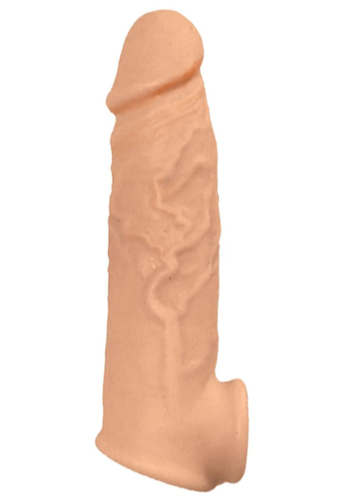 Natural Realskin Vibrating Penis Xtender - White