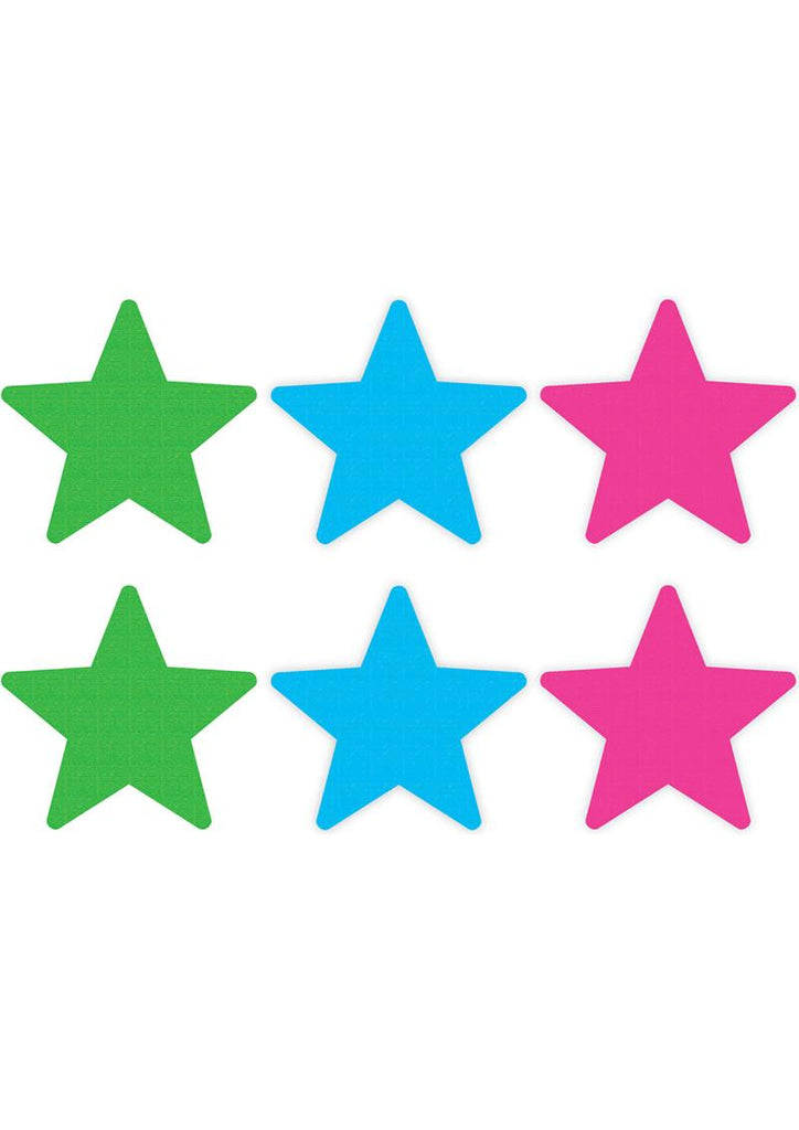 Neon Star - Blue/Green/Pink - 3pk