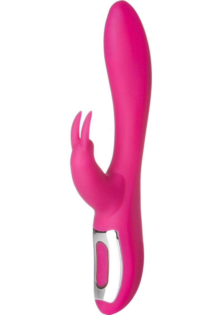 Nu Sensuelle Giselle Rechargeable Silicone G-Spot and Rabbit Vibrator - Magenta/Pink