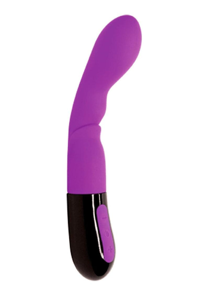 Nyx 2.0 Rechargeable Silicone G-Spot Dildo - Black/Purple