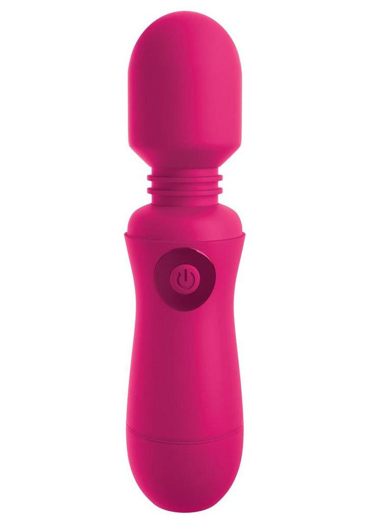 Omg! Wands #Enjoy Rechargeable Silicone Vibrating Massager - Fuchsia