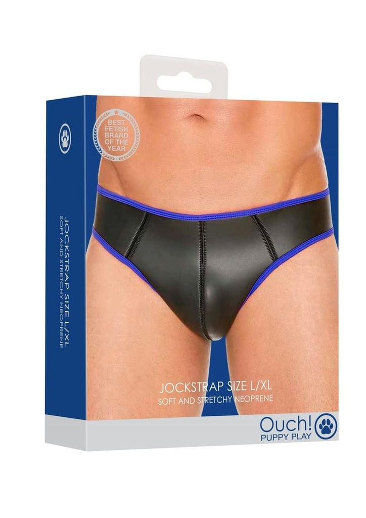 Ouch! Neoprene Jockstrap - Blue - Large/XLarge