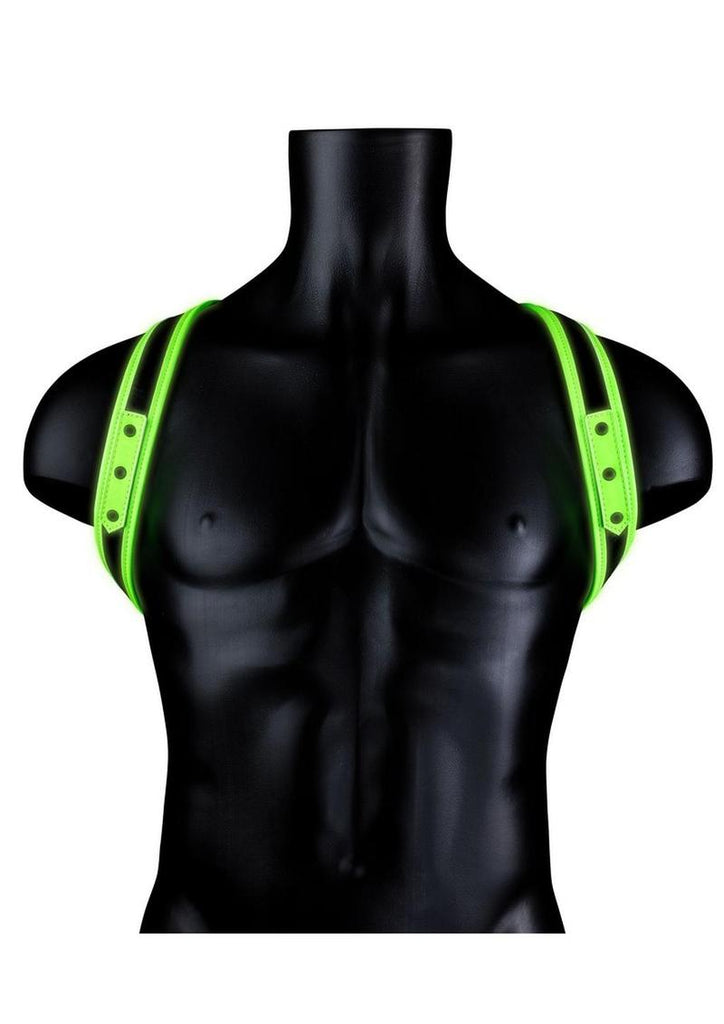 Ouch! Sling Harness - Black/Glow In The Dark/Green - Medium/Small