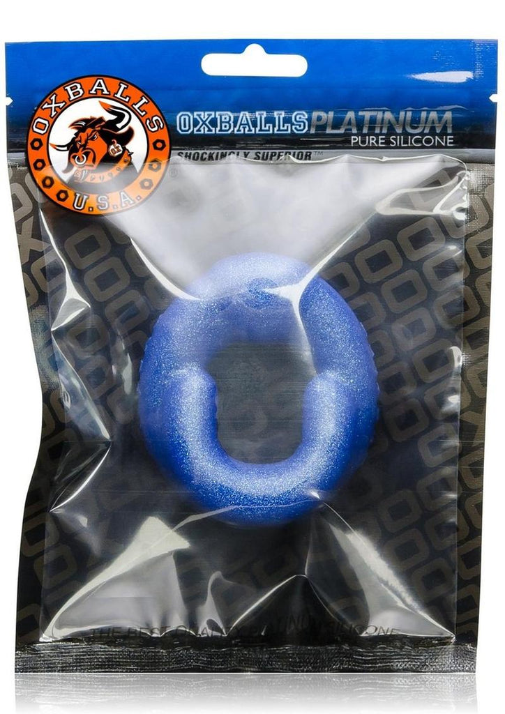 Oxballs Grip Silicone Cock Ring - Blue/Green