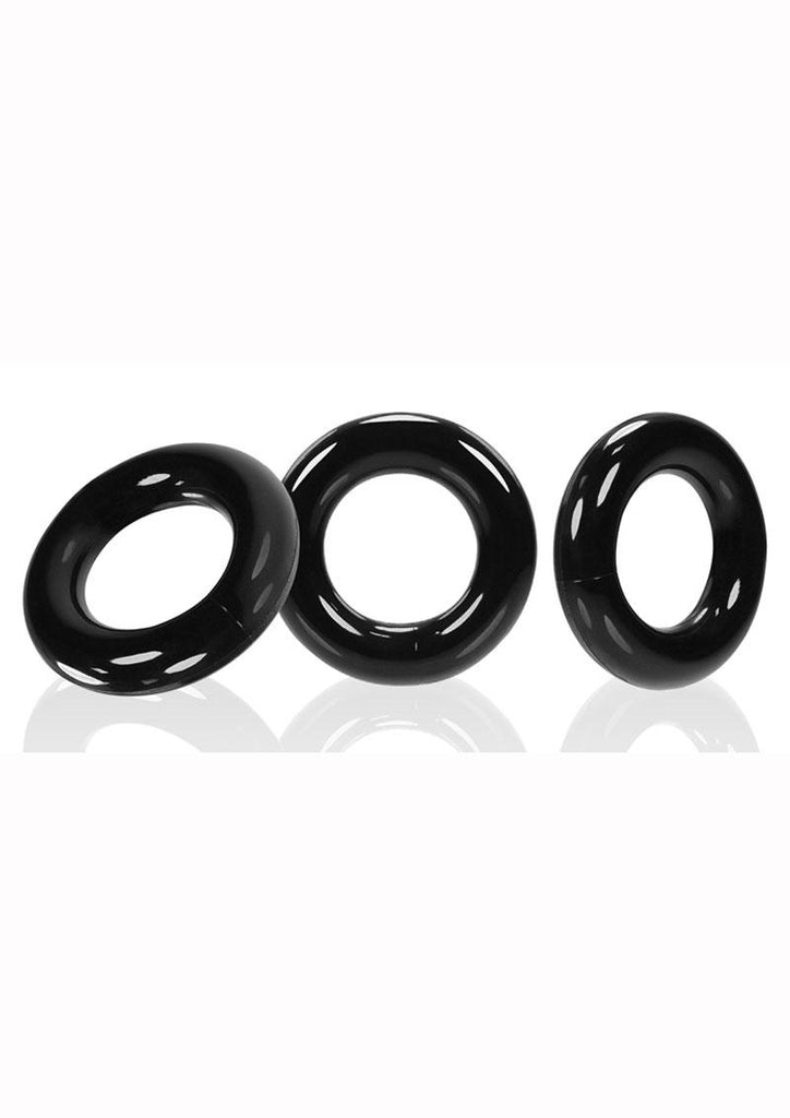 Oxballs Willy Rings Cock Ring - Black - 3 Pack