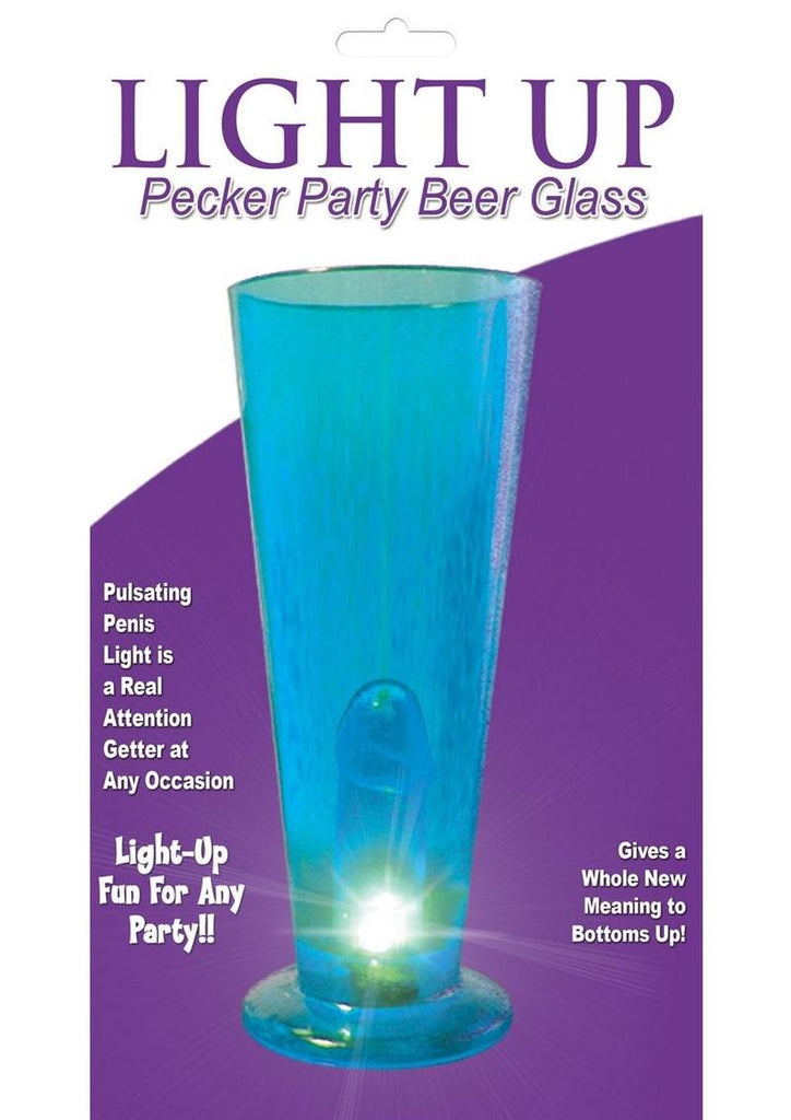 Party Pecker Light Up Party Beer Glass - Blue