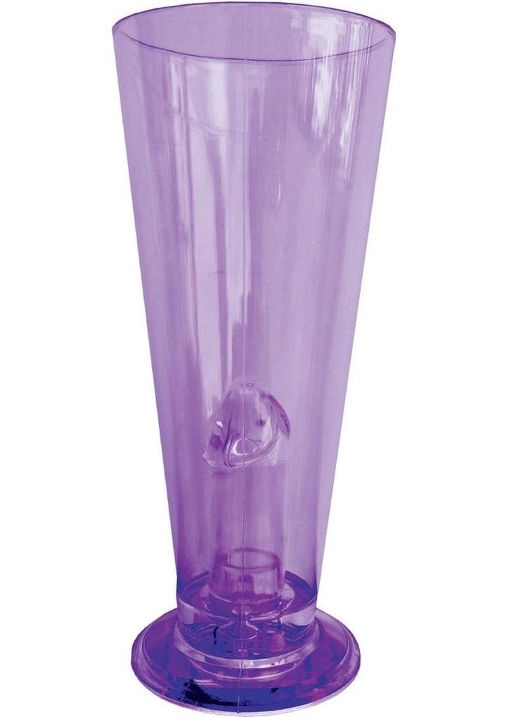 Party Pecker Light Up Party Beer Glass - Purple