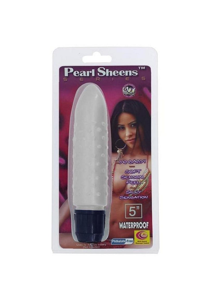 Pearl Sheens Bumpy Vibrator - White - 5in