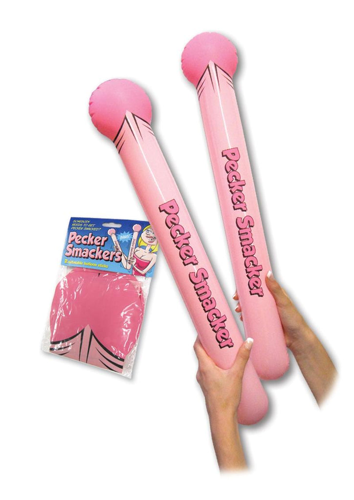 Pecker Smackers Inflatable Balloon Sticks - 2 Per Pack