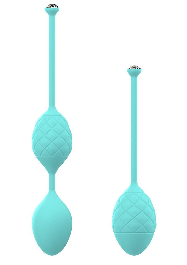 Pillow Talk Luxurious Pleasure Balls Silicone Kegel Balls - Teal